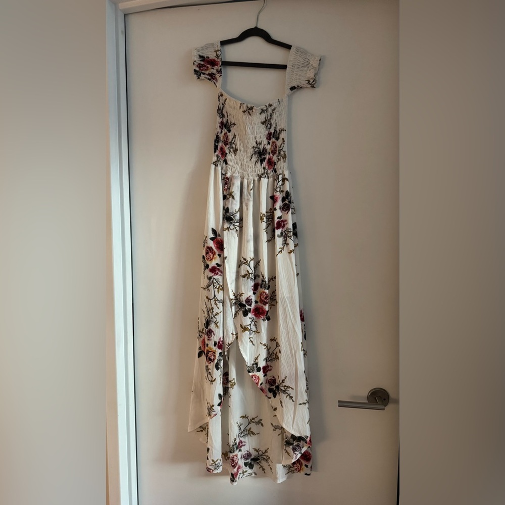Floral White Maxi Dress
